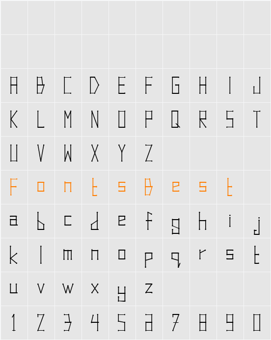 Dots and Lines Character Map