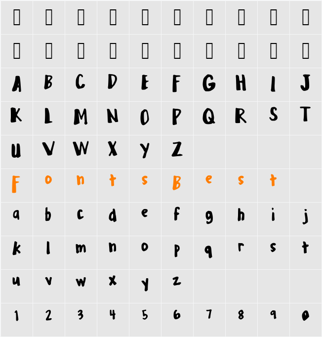 MixPlump Character Map