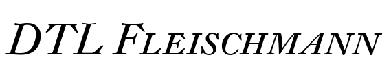 DTL Fleischmann Font Image