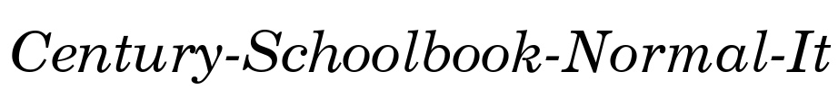 Century-Schoolbook-Normal-It