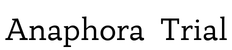 Anaphora  Trial Font Image