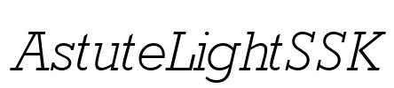 AstuteLightSSK Font Image