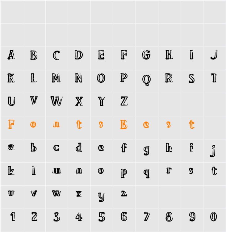 Bavure Character Map