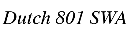 Dutch 801 SWA