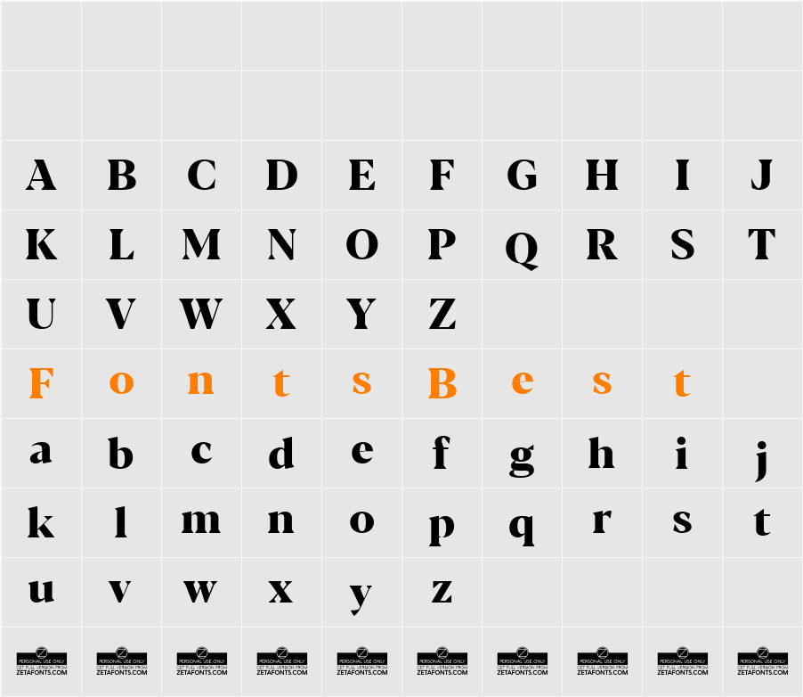 Blacker Display Character Map