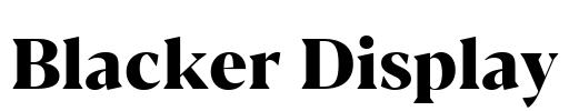 Blacker Display Font Image