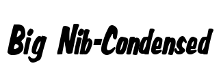 Big Nib-Condensed Font Image