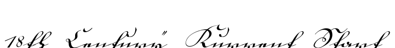 18th Century Kurrent Start