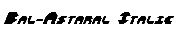 Bal-Astaral Italic Font Image