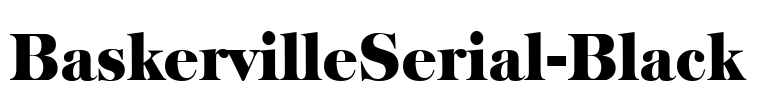 BaskervilleSerial-Black Font Image