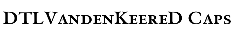 DTLVandenKeereD Caps Font Image