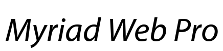 Myriad Web Pro