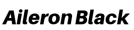 Aileron Black Font Image