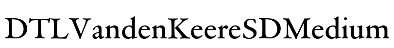 DTLVandenKeereSDMedium Font Image