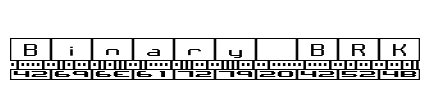 Binary BRK Font Image