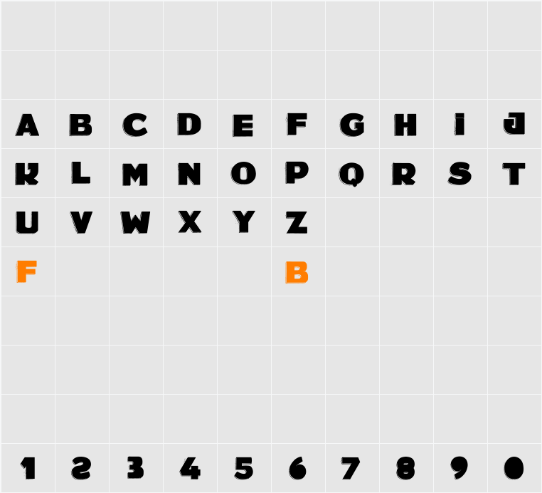 BLACK DECEMBER Character Map