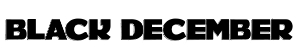 BLACK DECEMBER Font Image