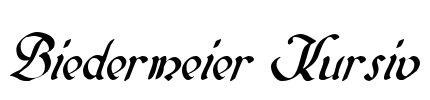 Biedermeier Kursiv Font Image