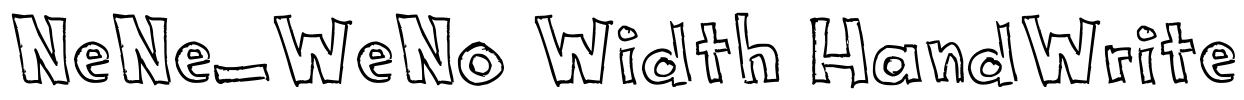 NeNe_WeNo Width HandWrite
