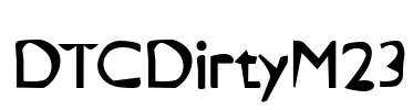 DTCDirtyM23 Font Image