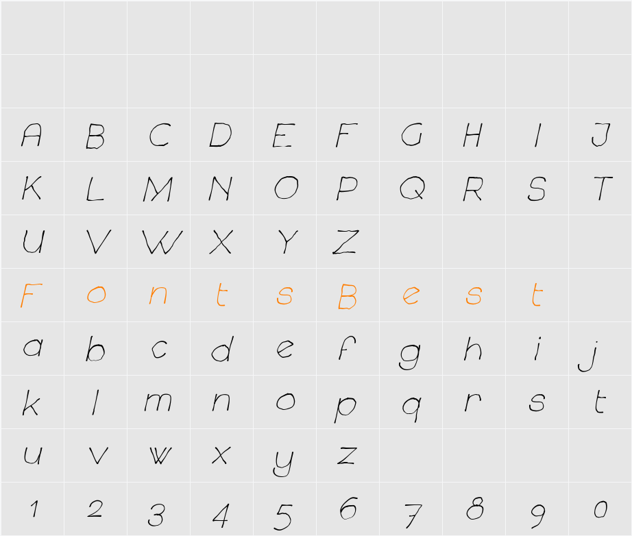 Chavenir Character Map