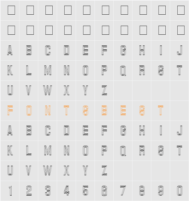 Carplate MN Character Map