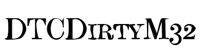 DTCDirtyM32 Font Image