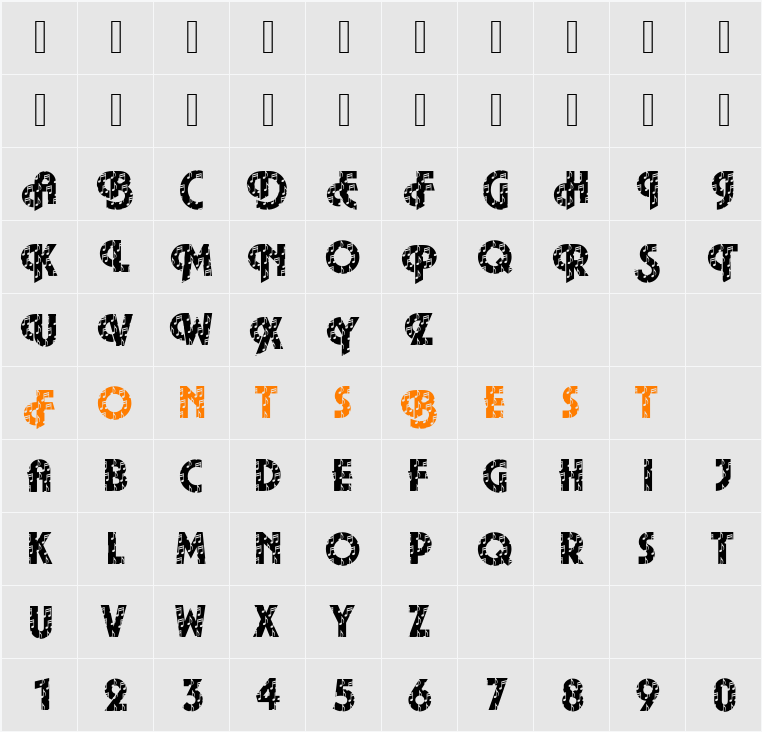 DTCPlazaM37 Character Map
