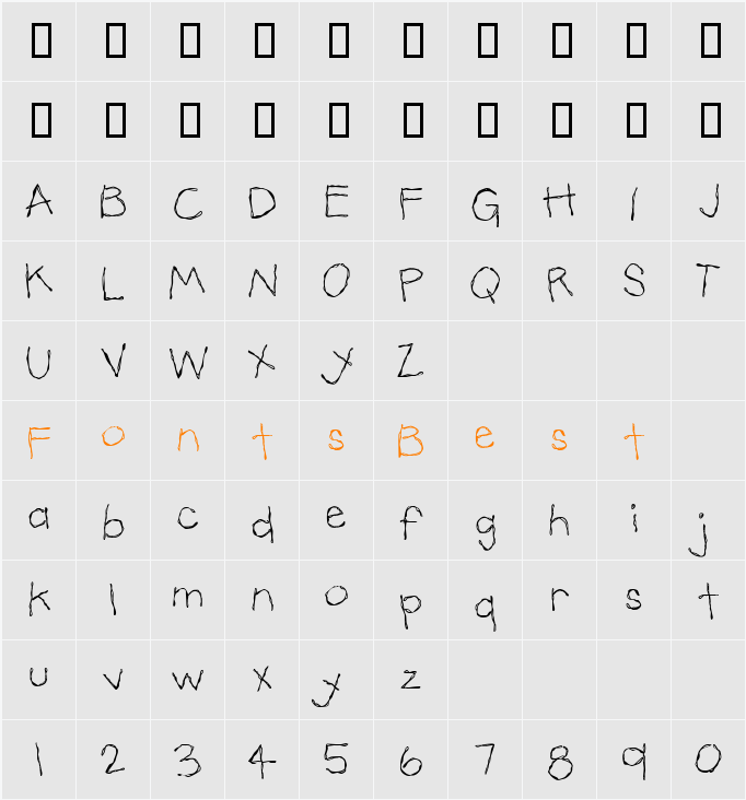 CK Squiggle Character Map