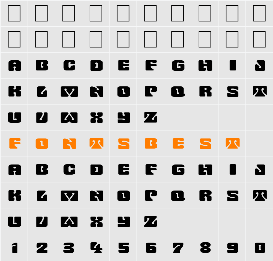 FZ UNIQUE 32 EX Character Map