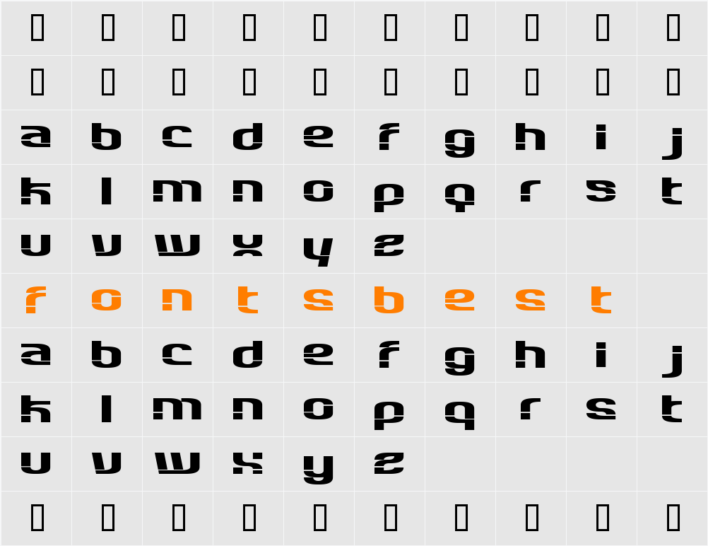 Datapad Character Map