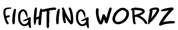 Fighting wordz Font Image