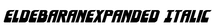 EldebaranExpanded Italic Font Image