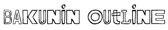Bakunin Outline Font Image