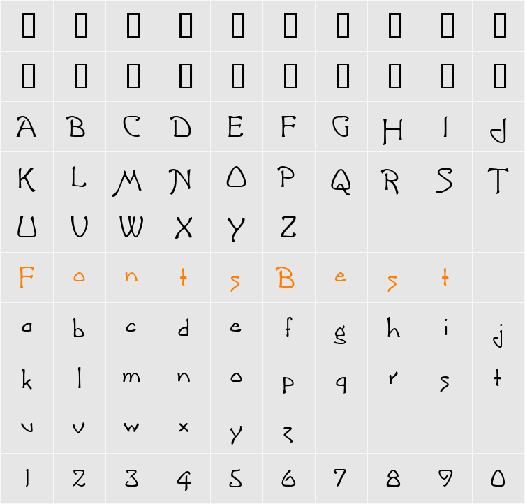 Cannolot Script Ssk Character Map