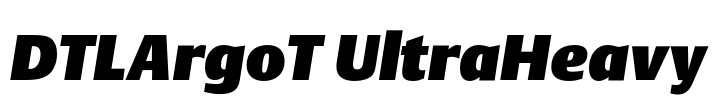 DTLArgoT UltraHeavy Font Image