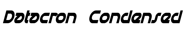 Datacron Condensed Font Image
