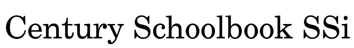 Century Schoolbook SSi