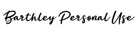 Barthley Personal Use Font Image