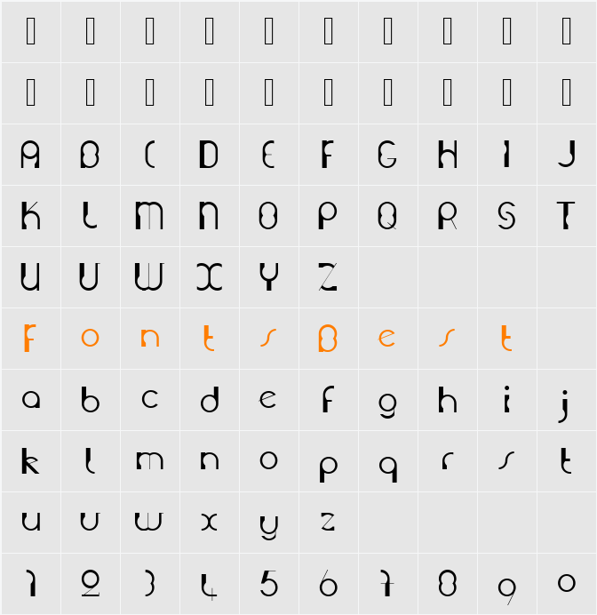 GrutchConstrukt Character Map