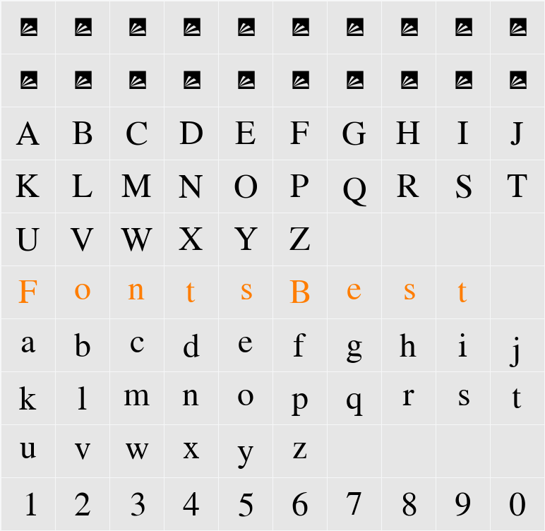 Pliska Character Map