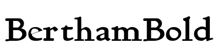 BerthamBold Font Image