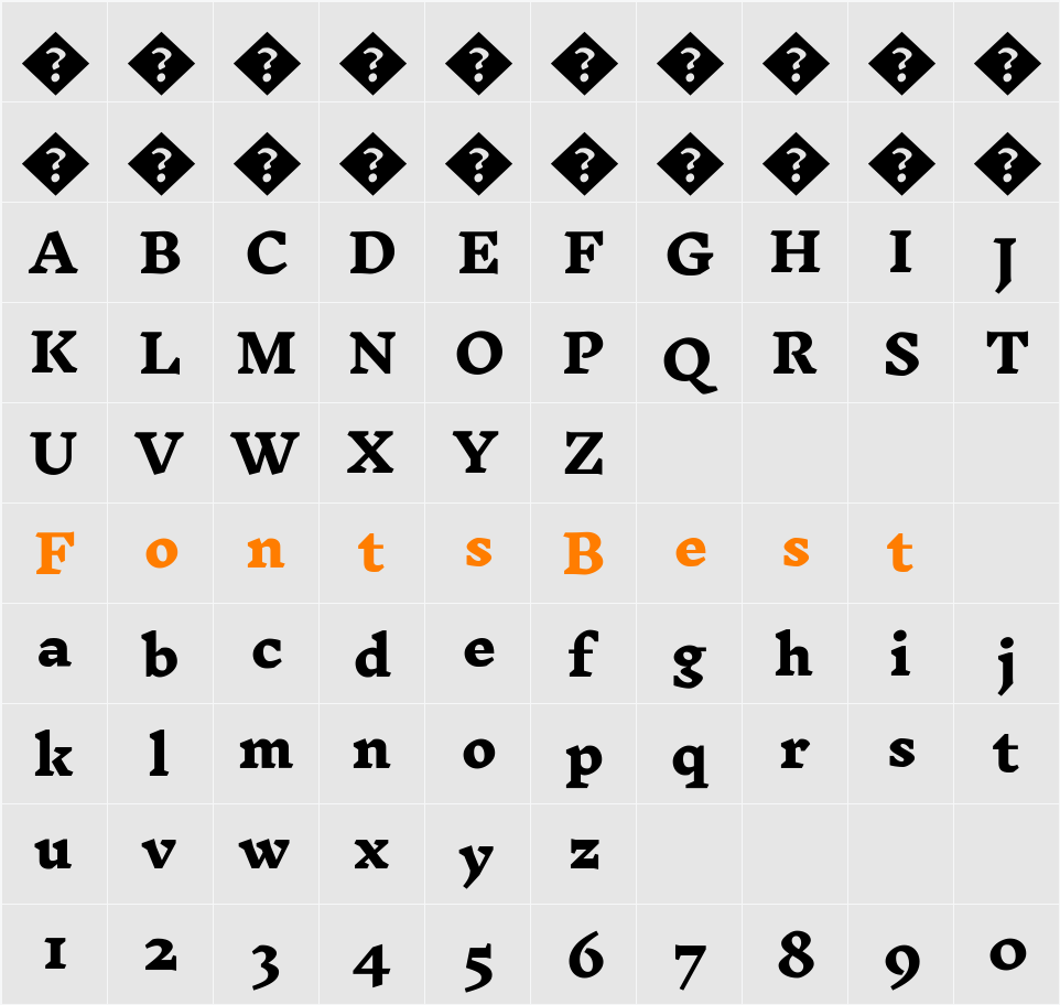 Inknut Antiqua SemiBold Character Map
