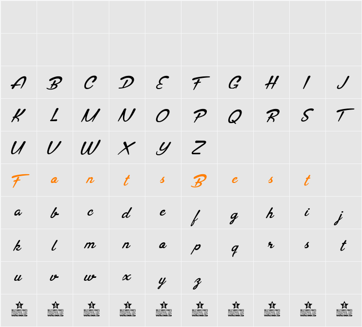Brasileirinha Personal Use Character Map