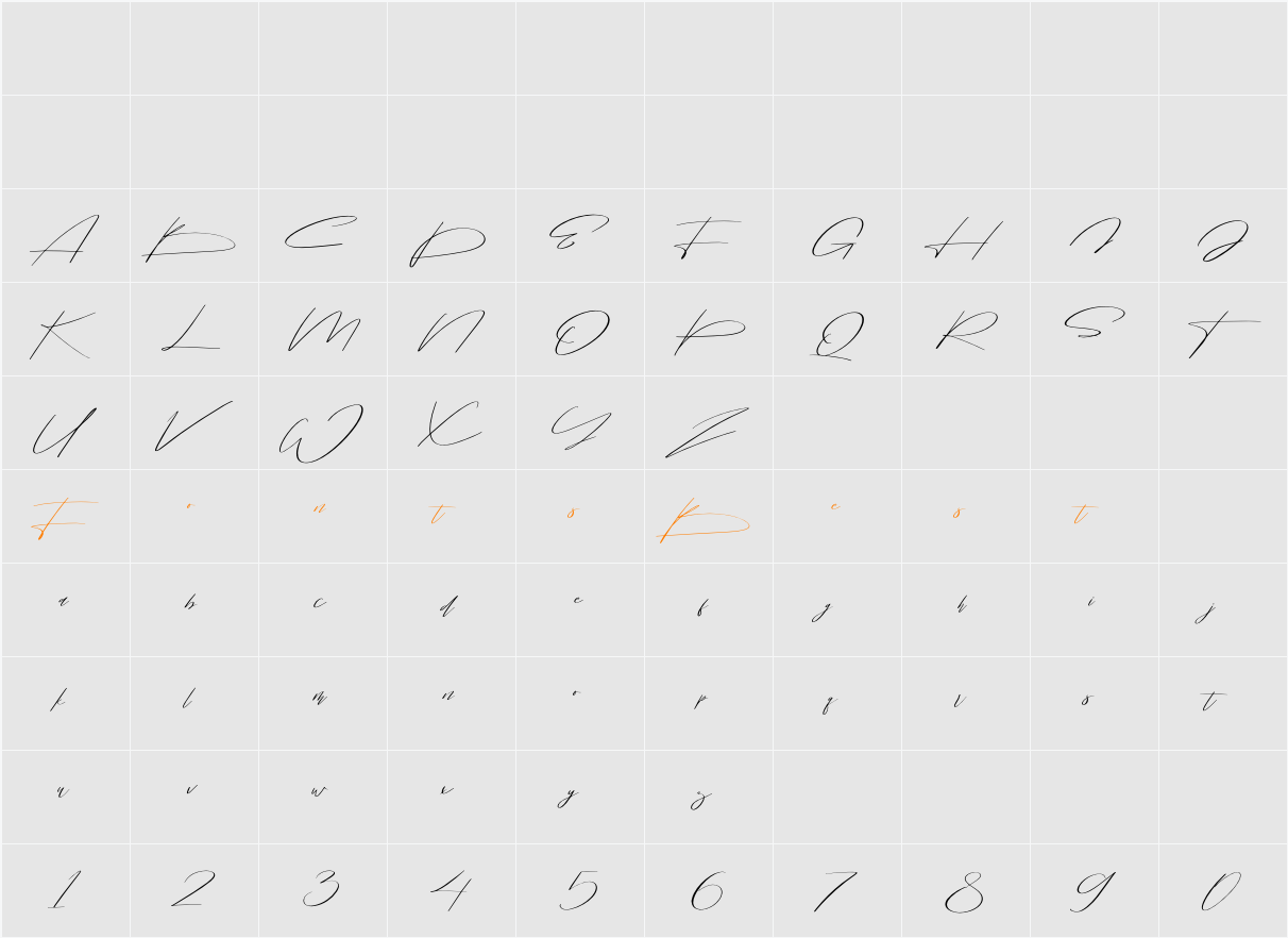 Bisqootte Character Map