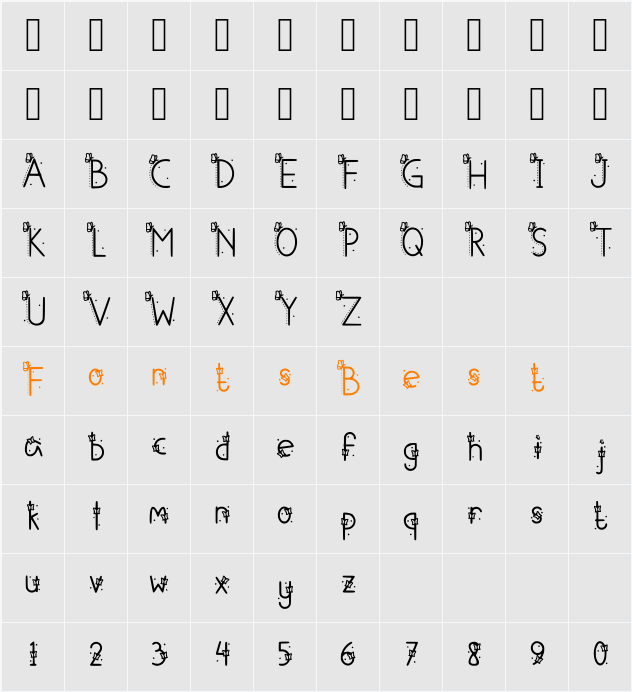 Betterflies 20 Character Map