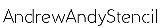 AndrewAndyStencil Font Image