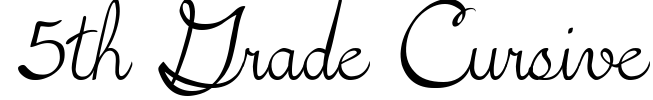 5th Grade Cursive