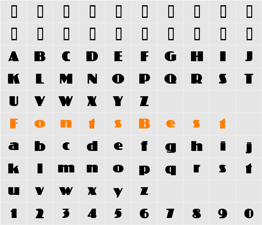 FfdKoloss Character Map