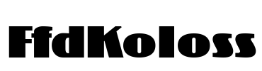 FfdKoloss Font Image